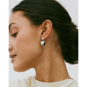 Edblad Pearl Signet Steel Σκουλαρίκια