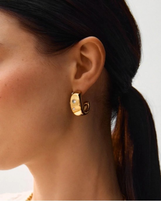 Edblad Selena Hoops L Gold Σκουλαρίκια