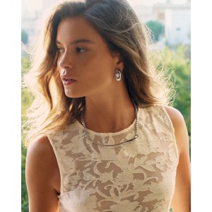 Edblad Selena Hoops L Steel Σκουλαρίκια