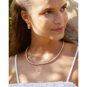 Edblad Twist Hoops L Gold Σκουλαρίκια