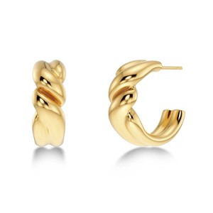 Edblad Twist Hoops L Gold Σκουλαρίκια