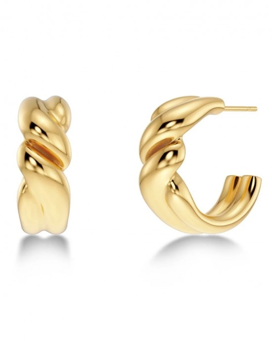 Edblad Twist Hoops L Gold Σκουλαρίκια