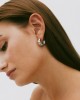Edblad Twist Hoops L Steel Σκουλαρίκια