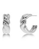 Edblad Twist Hoops L Steel Σκουλαρίκια