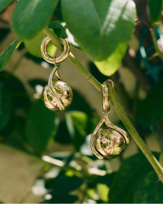 Edblad Buddy Hoops L Gold Σκουλαρίκια