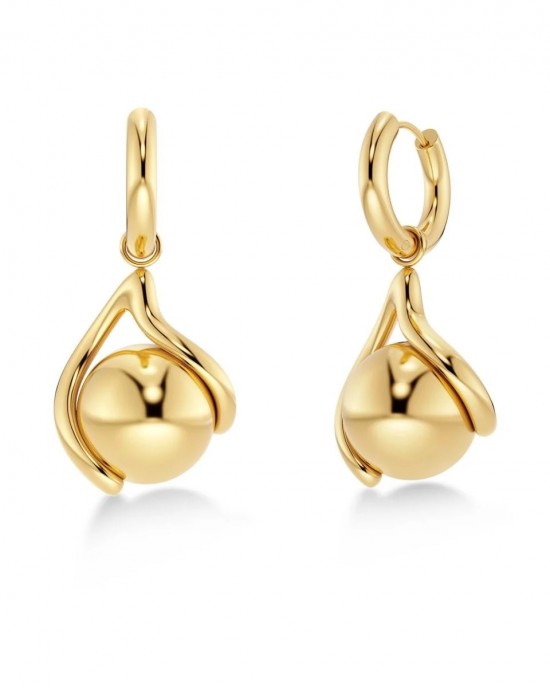 Edblad Buddy Hoops L Gold Σκουλαρίκια