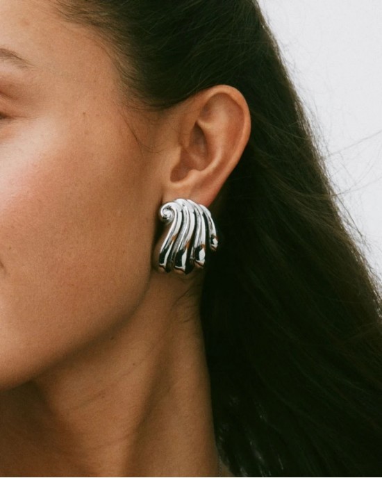 Edblad Corazza Studs L Steel Σκουλαρίκια