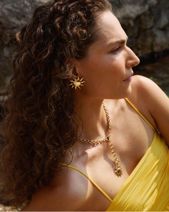 Edblad Sun Studs L Gold Σκουλαρίκια