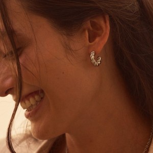 Edblad Rope Creoles Σκουλαρίκια Steel