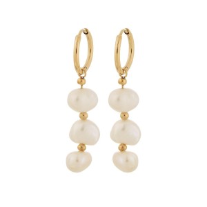 Edblad Iris Pearl Σκουλαρίκια Κρίκους White Gold