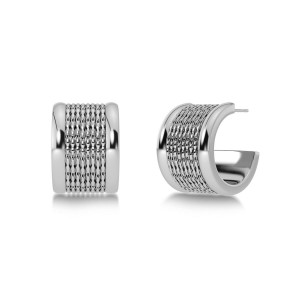 Edblad Lumi Creoles L Steel Σκουλαρίκια