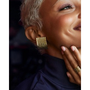 Edblad Lumi Studs Maxi Gold Σκουλαρίκια