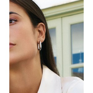 Edblad Modernist Hoops L Steel Σκουλαρίκια