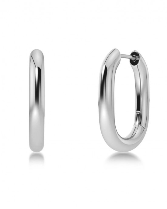 Edblad Modernist Hoops L Steel Σκουλαρίκια