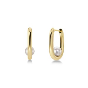 Edblad Modernist Pearl Hoops S Gold Σκουλαρίκια
