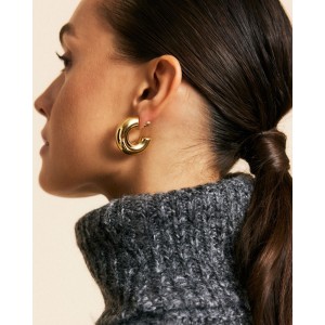 Edblad Chunky Creoles L Gold Σκουλαρίκια