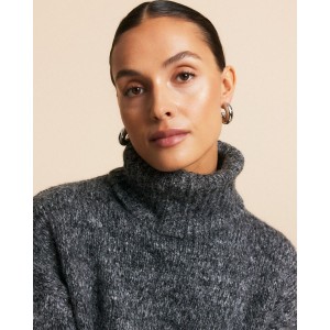 Edblad Chunky Creoles L Steel Σκουλαρίκια