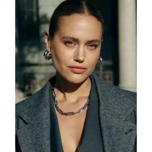 Edblad Chunky Creoles L Steel Σκουλαρίκια