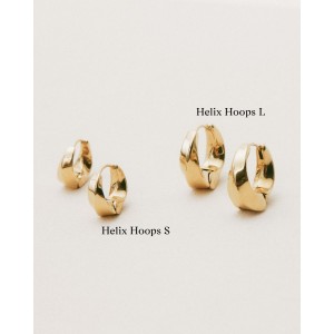 Edblad Helix Hoops L Gold Σκουλαρίκια