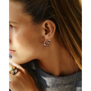 Edblad Helix Hoops L Steel Σκουλαρίκια