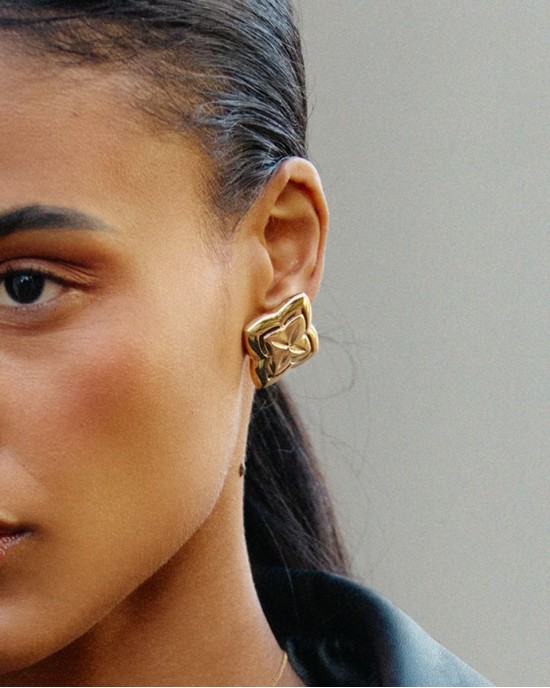 Edblad Scala Studs L Gold Σκουλαρίκια