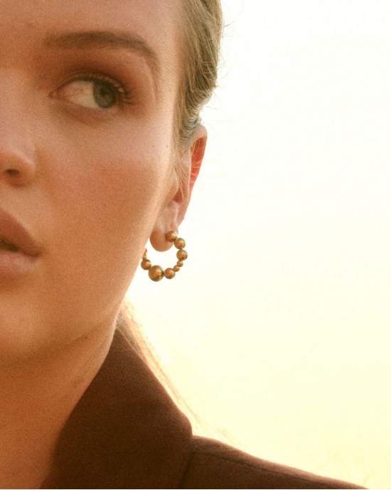 Edblad Sphere Hoops Gold Σκουλαρίκια