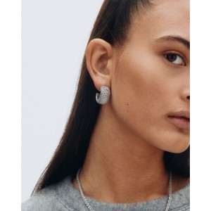 Edblad Viva Hoops L Silver Σκουλαρίκια