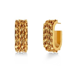 Edblad Rays Hoops L Gold Σκουλαρίκια