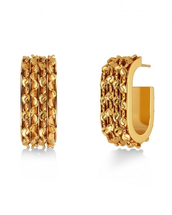 Edblad Rays Hoops L Gold Σκουλαρίκια
