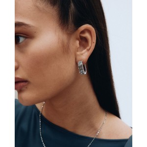 Edblad Rays Hoops L Silver Σκουλαρίκια