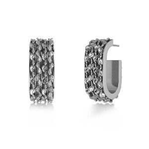 Edblad Rays Hoops L Silver Σκουλαρίκια