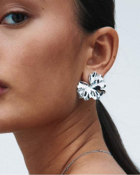 Edblad Gerana Studs L Silver Σκουλαρίκια
