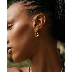 Edblad Spiral Hoops L Gold Σκουλαρίκια