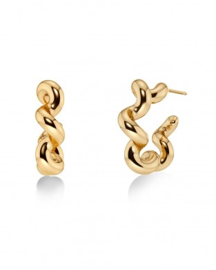 Edblad Spiral Hoops L Gold Σκουλαρίκια