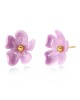 Edblad Wildflower Gold/Pink Studs Σκουλαρίκια