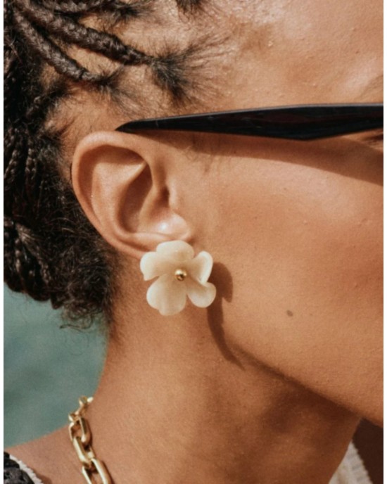 Edblad Wildflower Off-White/Gold Studs Σκουλαρίκια