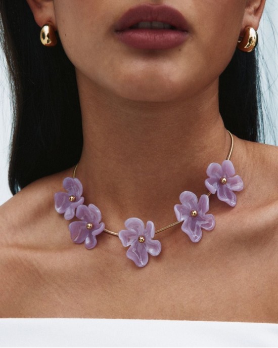 Edblad Wildflower Gold/Pink Κολιέ