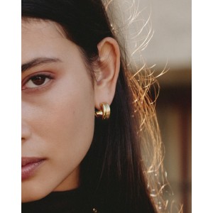 Edblad Wildern Hoops Large Gold Σκουλαρίκια