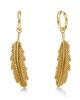 Edblad Feather Hoops L Gold Σκουλαρίκια