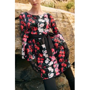 Eirianna Velvet Roses Secreteria Mini Φόρεμα