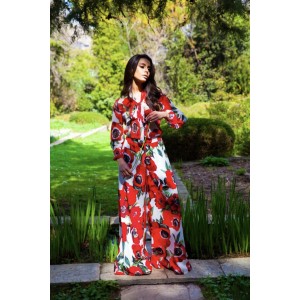 Eirianna Poppy Print Παντελόνι