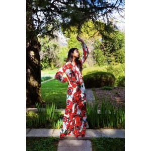 Eirianna Poppy Print Παντελόνι