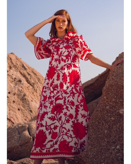 Eirianna Audrey In Red Long Φόρεμα