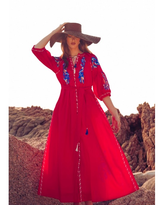 Eirianna Margot Red Long Φόρεμα