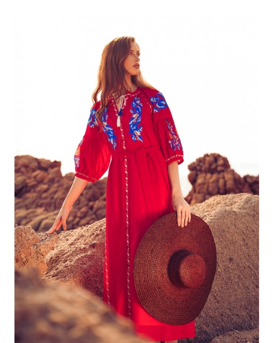 Eirianna Margot Red Long Φόρεμα