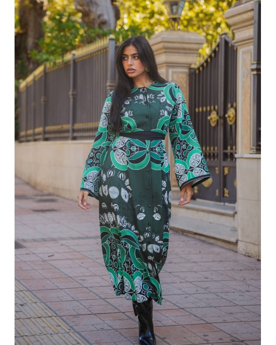 Eirianna Barocco Green Φόρεμα