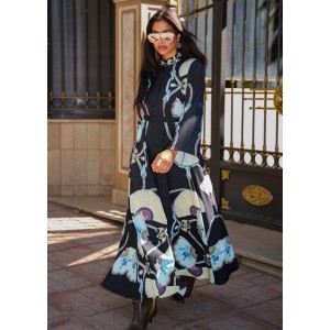 Eirianna Blue Fan Φόρεμα