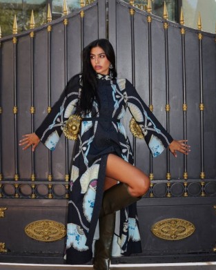 Eirianna Blue Fan Φόρεμα