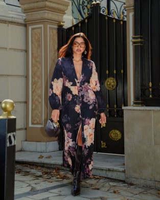 Eirianna Brown Forest Midi Φόρεμα