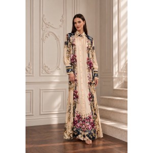 Eirianna Demi Beige Maxi Φόρεμα